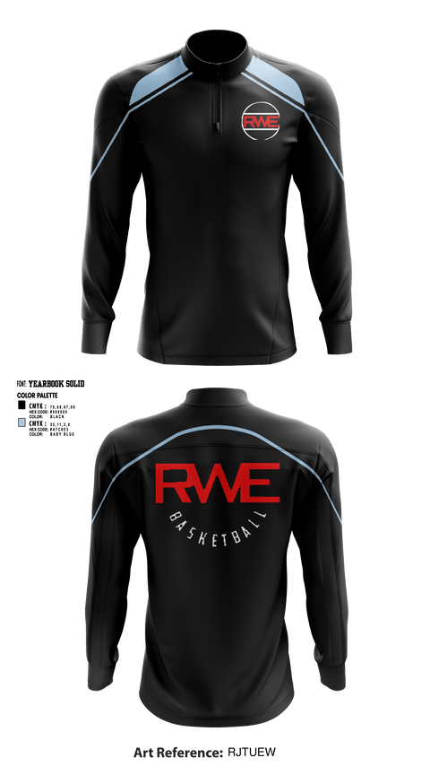 Quarter Zip Jacket, Rod wave elite, Men's Basketball, Teamtime, Team time, sublimation, custom sports apparel, team uniforms, spirit wear, spiritwear, sports uniforms, custom shirts, team store, custom team store, fundraiser sports, apparel fundraiser