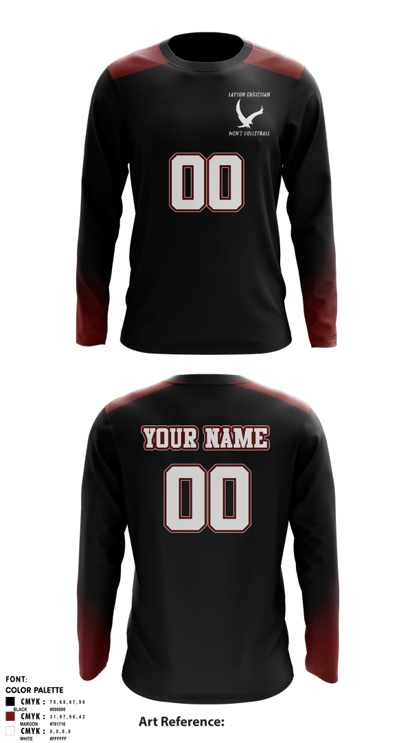Long Sleeve Performance Shirt, Eagles, Men's Volleyball, Teamtime, Team time, sublimation, custom sports apparel, team uniforms, spirit wear, spiritwear, sports uniforms, custom shirts, team store, custom team store, fundraiser sports, apparel fundraiser