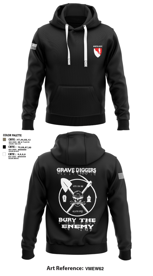 Hoodie, 615TH ECC, , Teamtime, Team time, sublimation, custom sports apparel, team uniforms, spirit wear, spiritwear, sports uniforms, custom shirts, team store, custom team store, fundraiser sports, apparel fundraiser