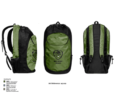 Gear Bag, Bad Newz Bearz, E-Sports, Teamtime, Team time, sublimation, custom sports apparel, team uniforms, spirit wear, spiritwear, sports uniforms, custom shirts, team store, custom team store, fundraiser sports, apparel fundraiser