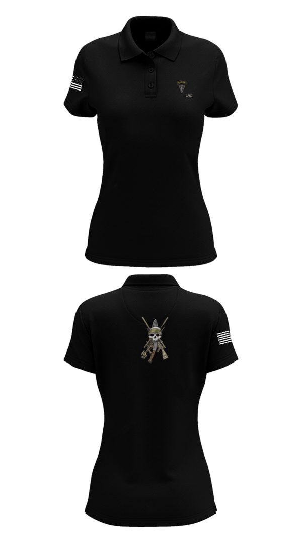 Women's Short Sleeve Performance Polo, HHC 2/130 IN, National Guard, Teamtime, Team time, sublimation, custom sports apparel, team uniforms, spirit wear, spiritwear, sports uniforms, custom shirts, team store, custom team store, fundraiser sports, apparel fundraiser