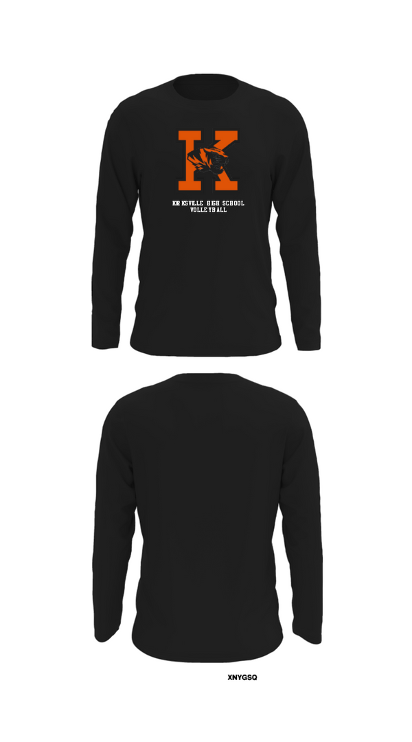 Long Sleeve Performance Shirt, Kirksville High School Volleyball, Women's Volleyball, Teamtime, Team time, sublimation, custom sports apparel, team uniforms, spirit wear, spiritwear, sports uniforms, custom shirts, team store, custom team store, fundraiser sports, apparel fundraiser