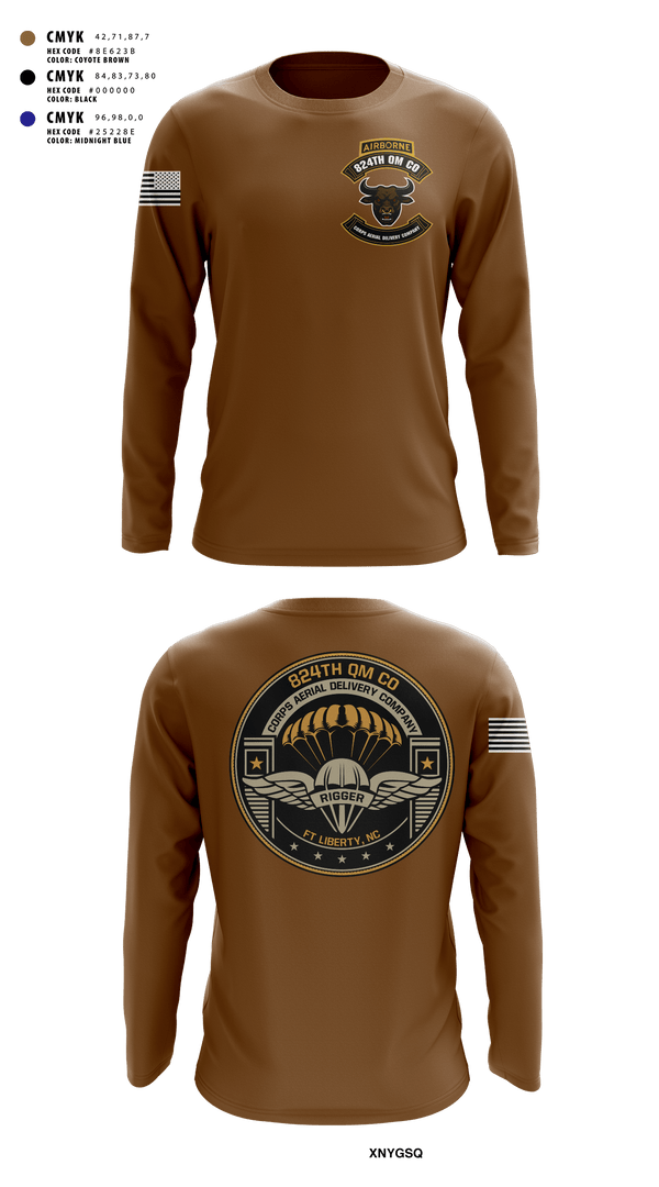 Long Sleeve Performance Shirt, 824th QM CO (CADC-A), Army, Teamtime, Team time, sublimation, custom sports apparel, team uniforms, spirit wear, spiritwear, sports uniforms, custom shirts, team store, custom team store, fundraiser sports, apparel fundraiser