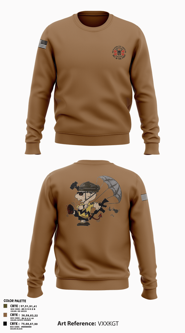 Crew Neck Sweatshirt, 3rd Platoon, CCo, 1-508th PIR, , Teamtime, Team time, sublimation, custom sports apparel, team uniforms, spirit wear, spiritwear, sports uniforms, custom shirts, team store, custom team store, fundraiser sports, apparel fundraiser