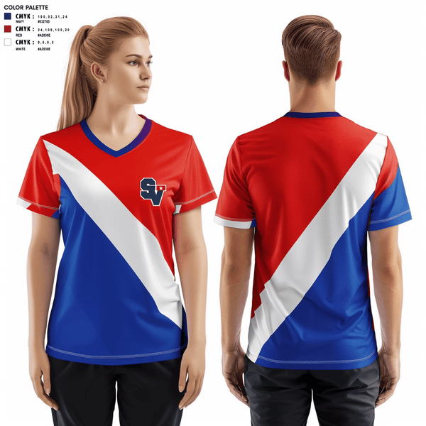 Women's Short Sleeve Vneck Shirt, Smithson Valley Youth Football, Football, Teamtime, Team time, sublimation, custom sports apparel, team uniforms, spirit wear, spiritwear, sports uniforms, custom shirts, team store, custom team store, fundraiser sports, apparel fundraiser