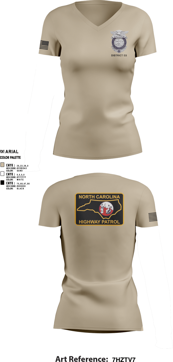 Women's Short Sleeve Vneck Shirt, District E5, Police, Teamtime, Team time, sublimation, custom sports apparel, team uniforms, spirit wear, spiritwear, sports uniforms, custom shirts, team store, custom team store, fundraiser sports, apparel fundraiser