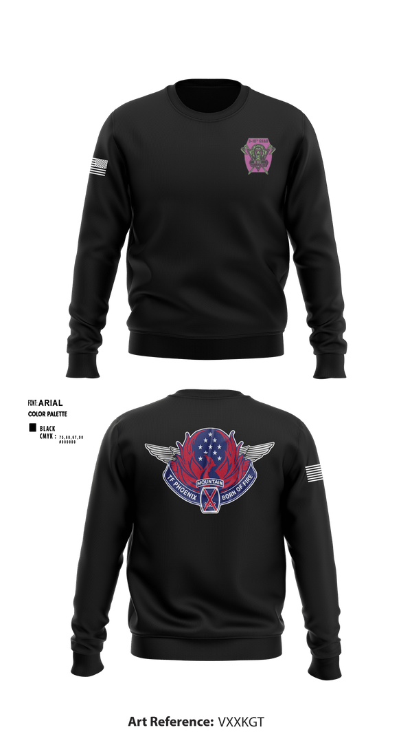 Crew Neck Sweatshirt, HHC 3-10 GSAB, Army, Teamtime, Team time, sublimation, custom sports apparel, team uniforms, spirit wear, spiritwear, sports uniforms, custom shirts, team store, custom team store, fundraiser sports, apparel fundraiser