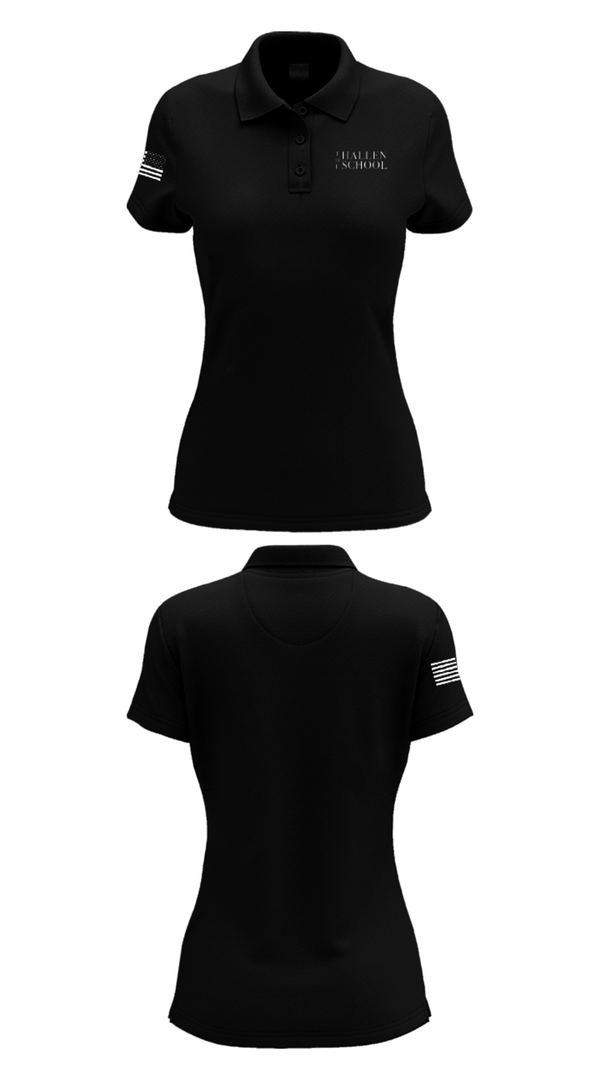 Women's Short Sleeve Performance Polo, The Hallen School Volleyball, Men's Volleyball, Teamtime, Team time, sublimation, custom sports apparel, team uniforms, spirit wear, spiritwear, sports uniforms, custom shirts, team store, custom team store, fundraiser sports, apparel fundraiser