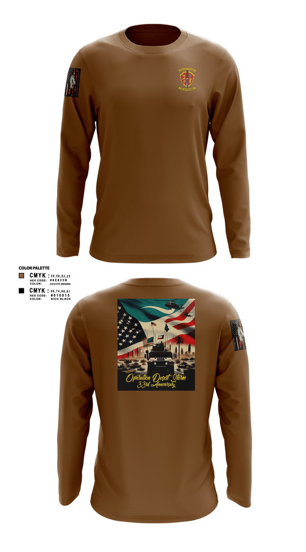 Long Sleeve Performance Shirt, 3/7 India Co. Wpns Plt, Marines, Teamtime, Team time, sublimation, custom sports apparel, team uniforms, spirit wear, spiritwear, sports uniforms, custom shirts, team store, custom team store, fundraiser sports, apparel fundraiser