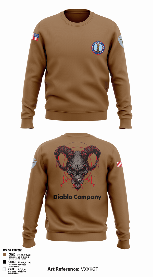 Crew Neck Sweatshirt, Delta Company 3-144th Infantry, National Guard, Teamtime, Team time, sublimation, custom sports apparel, team uniforms, spirit wear, spiritwear, sports uniforms, custom shirts, team store, custom team store, fundraiser sports, apparel fundraiser
