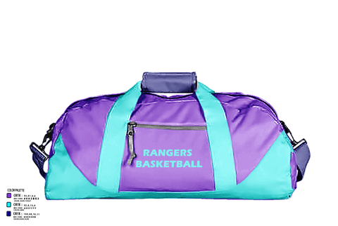 Duffle Bag, Rangers, Men's Basketball, Teamtime, Team time, sublimation, custom sports apparel, team uniforms, spirit wear, spiritwear, sports uniforms, custom shirts, team store, custom team store, fundraiser sports, apparel fundraiser