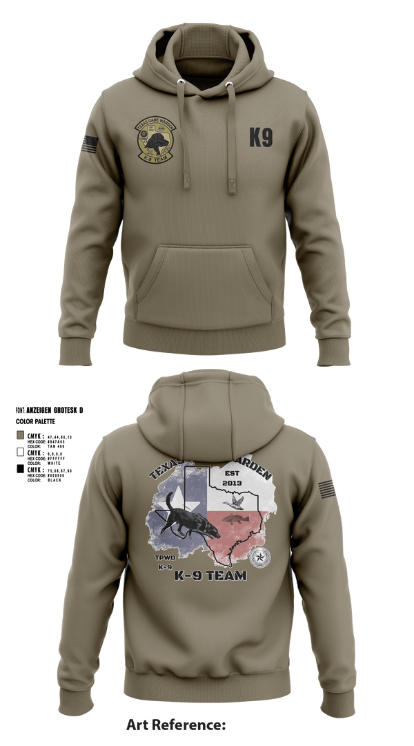 Hoodie, TXGW K9, Police, Teamtime, Team time, sublimation, custom sports apparel, team uniforms, spirit wear, spiritwear, sports uniforms, custom shirts, team store, custom team store, fundraiser sports, apparel fundraiser