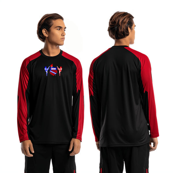 Long Sleeve Performance Shirt, U.S Taekwondo Academy, Men's Soccer, Teamtime, Team time, sublimation, custom sports apparel, team uniforms, spirit wear, spiritwear, sports uniforms, custom shirts, team store, custom team store, fundraiser sports, apparel fundraiser