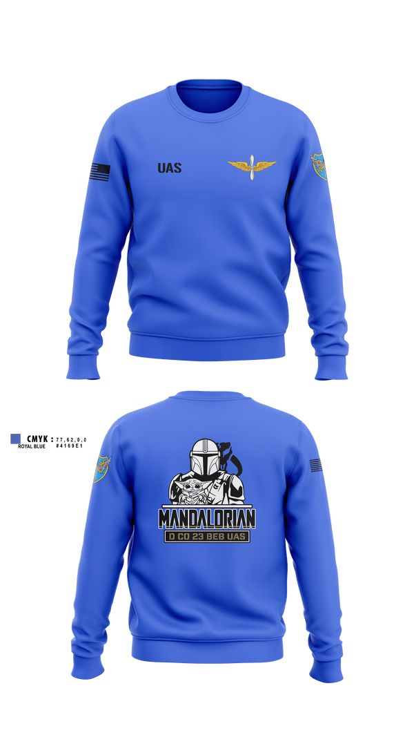Crew Neck Sweatshirt, 23rd BEB UAS, Army, Teamtime, Team time, sublimation, custom sports apparel, team uniforms, spirit wear, spiritwear, sports uniforms, custom shirts, team store, custom team store, fundraiser sports, apparel fundraiser
