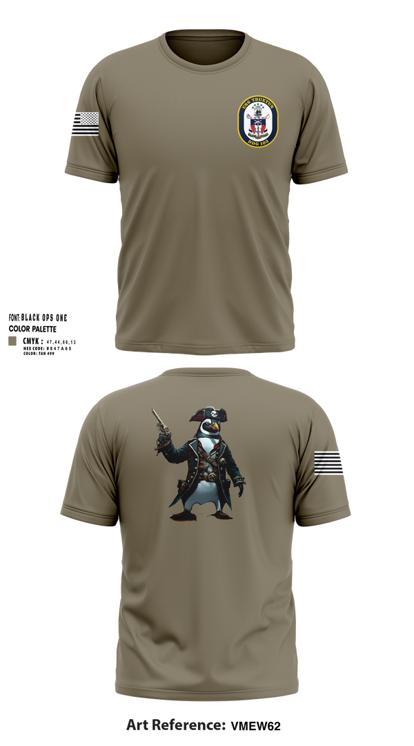 Short Sleeve Performance Shirt, USS TRUXTUN DDG 103, Navy, Teamtime, Team time, sublimation, custom sports apparel, team uniforms, spirit wear, spiritwear, sports uniforms, custom shirts, team store, custom team store, fundraiser sports, apparel fundraiser