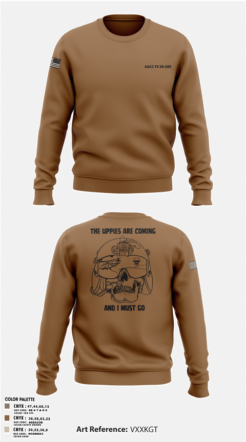 Crew Neck Sweatshirt, 42D FRSDAACC, Army, Teamtime, Team time, sublimation, custom sports apparel, team uniforms, spirit wear, spiritwear, sports uniforms, custom shirts, team store, custom team store, fundraiser sports, apparel fundraiser