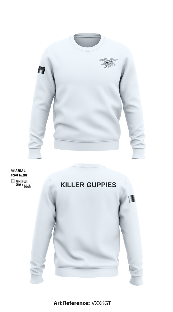 Crew Neck Sweatshirt, HuggersKiller Guppies, Wrestling, Teamtime, Team time, sublimation, custom sports apparel, team uniforms, spirit wear, spiritwear, sports uniforms, custom shirts, team store, custom team store, fundraiser sports, apparel fundraiser