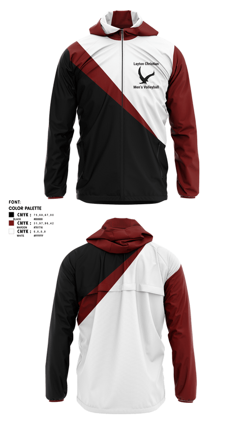Windbreaker, Eagles, Men's Volleyball, Teamtime, Team time, sublimation, custom sports apparel, team uniforms, spirit wear, spiritwear, sports uniforms, custom shirts, team store, custom team store, fundraiser sports, apparel fundraiser
