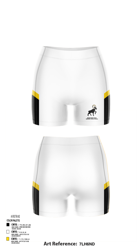 Women's Shorts, Highland High School Volleyball, Women's Volleyball, Teamtime, Team time, sublimation, custom sports apparel, team uniforms, spirit wear, spiritwear, sports uniforms, custom shirts, team store, custom team store, fundraiser sports, apparel fundraiser