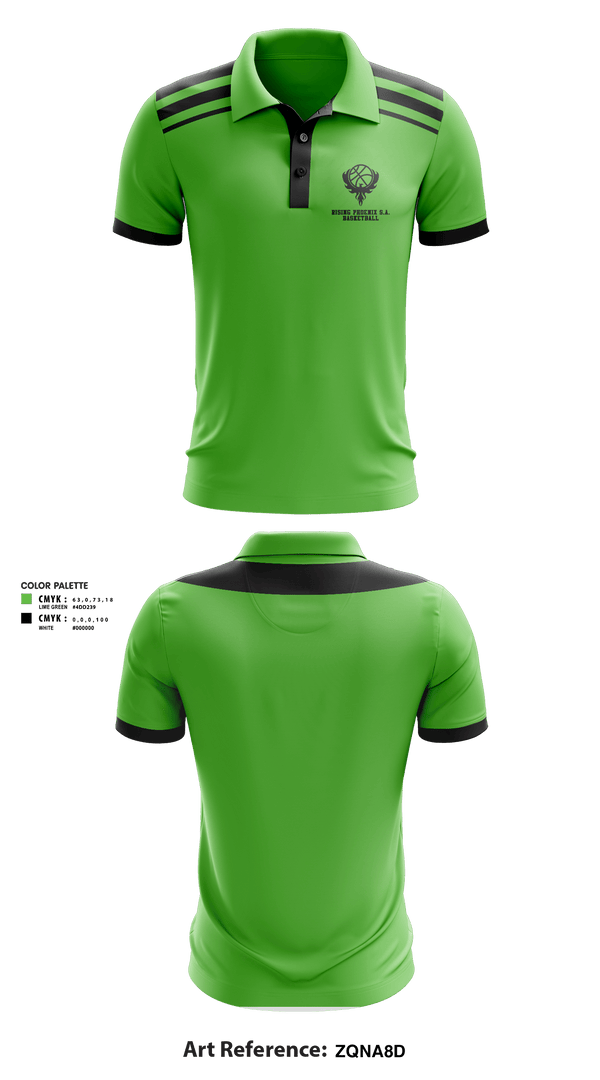Short Sleeve Performance Polo, Rising Phoenix S.A., Men's Basketball, Teamtime, Team time, sublimation, custom sports apparel, team uniforms, spirit wear, spiritwear, sports uniforms, custom shirts, team store, custom team store, fundraiser sports, apparel fundraiser