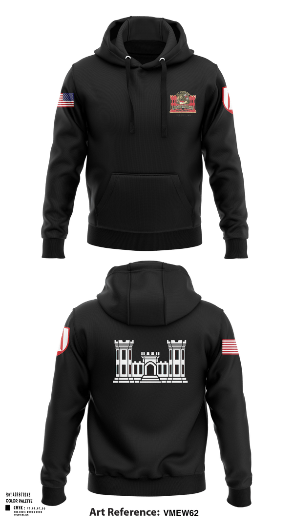 Hoodie, 612 Engineer Detachment, , Teamtime, Team time, sublimation, custom sports apparel, team uniforms, spirit wear, spiritwear, sports uniforms, custom shirts, team store, custom team store, fundraiser sports, apparel fundraiser
