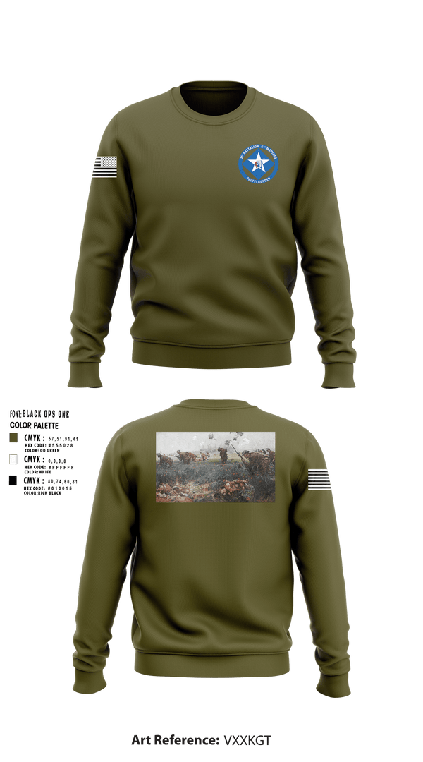 Crew Neck Sweatshirt, 3rd Battalion 6th Marines, Marines, Teamtime, Team time, sublimation, custom sports apparel, team uniforms, spirit wear, spiritwear, sports uniforms, custom shirts, team store, custom team store, fundraiser sports, apparel fundraiser