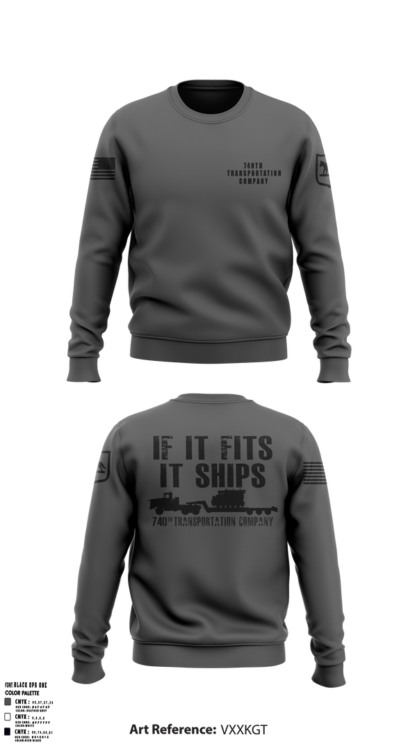Crew Neck Sweatshirt, 740TH TRANSPORTATION COMPANY, National Guard, Teamtime, Team time, sublimation, custom sports apparel, team uniforms, spirit wear, spiritwear, sports uniforms, custom shirts, team store, custom team store, fundraiser sports, apparel fundraiser