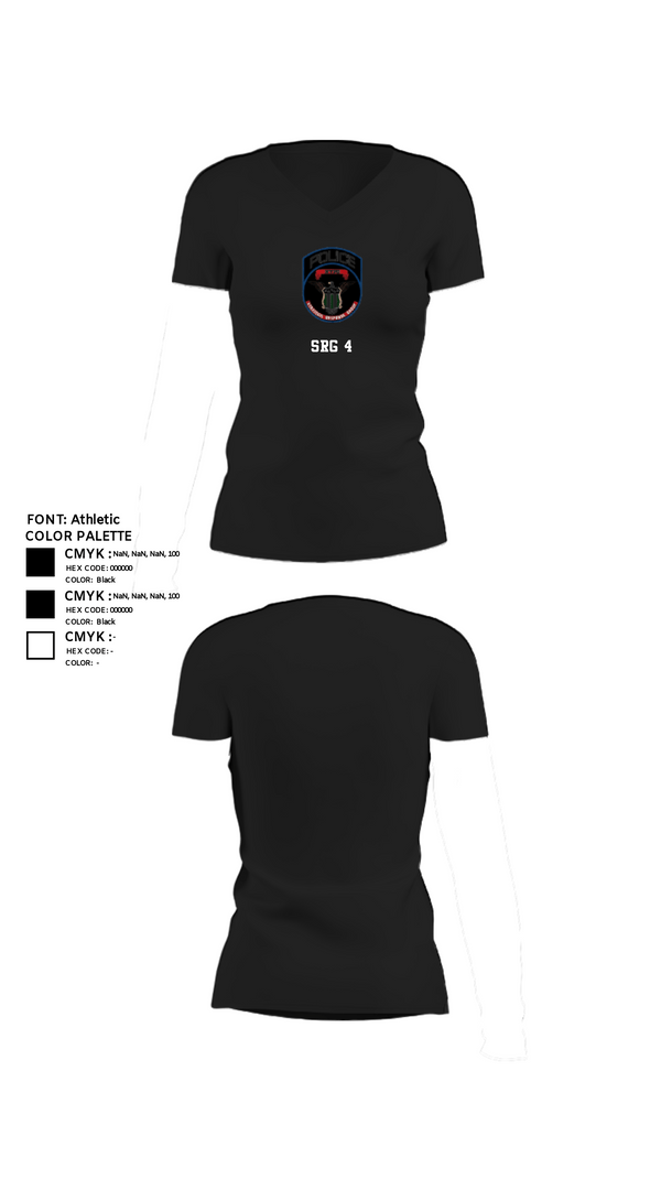 Women's Short Sleeve Vneck Shirt, SRG 4, Police, Teamtime, Team time, sublimation, custom sports apparel, team uniforms, spirit wear, spiritwear, sports uniforms, custom shirts, team store, custom team store, fundraiser sports, apparel fundraiser