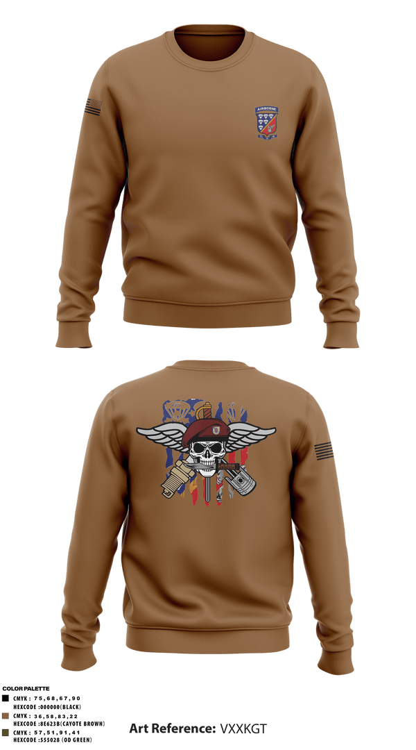 Crew Neck Sweatshirt, 647 Quartermaster Company, Army, Teamtime, Team time, sublimation, custom sports apparel, team uniforms, spirit wear, spiritwear, sports uniforms, custom shirts, team store, custom team store, fundraiser sports, apparel fundraiser
