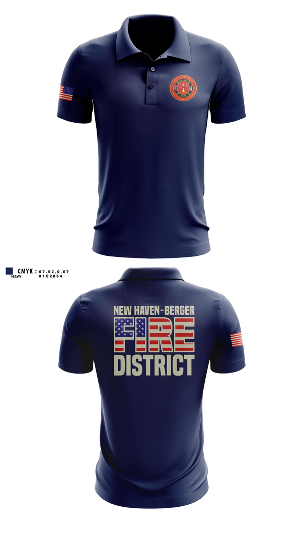 NEW HAVEN - BERGER FIRE DISTRICT Short Sleeve Performance Polo - 11