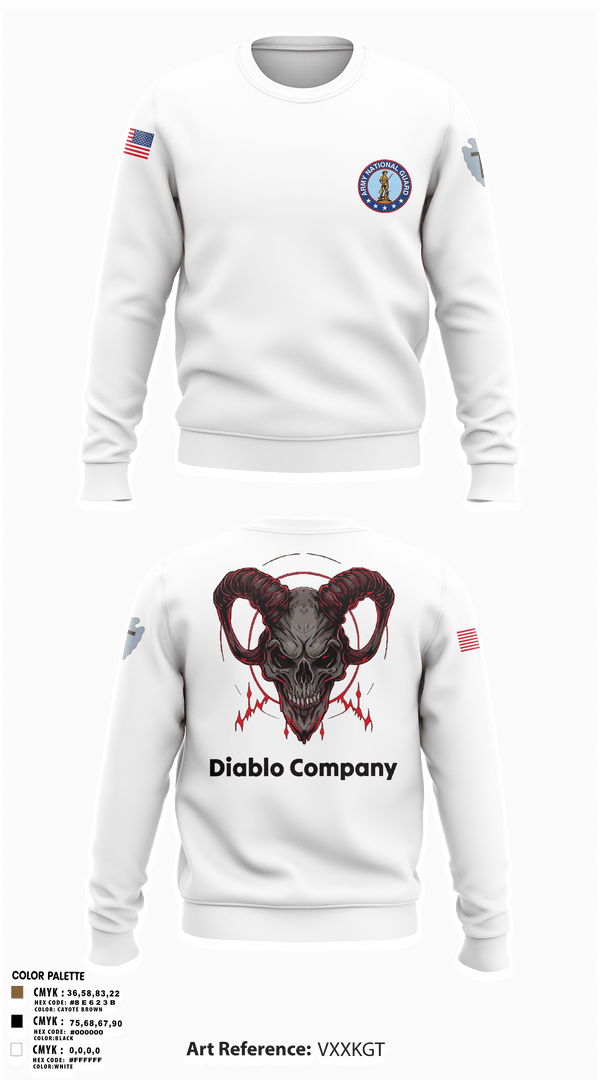 Crew Neck Sweatshirt, Delta Company 3-144th Infantry, National Guard, Teamtime, Team time, sublimation, custom sports apparel, team uniforms, spirit wear, spiritwear, sports uniforms, custom shirts, team store, custom team store, fundraiser sports, apparel fundraiser