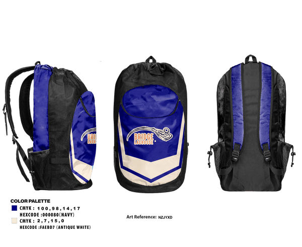 Gear Bag, Bridge, Men's Lacrosse, Teamtime, Team time, sublimation, custom sports apparel, team uniforms, spirit wear, spiritwear, sports uniforms, custom shirts, team store, custom team store, fundraiser sports, apparel fundraiser