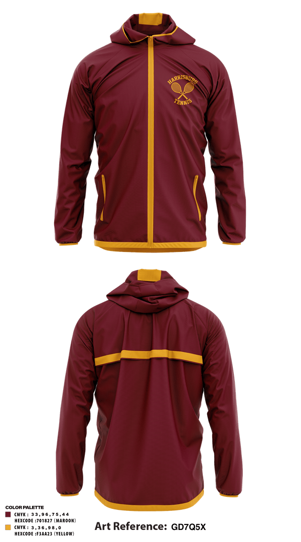 Windbreaker, Harrisburg High School Tennis, Tennis, Teamtime, Team time, sublimation, custom sports apparel, team uniforms, spirit wear, spiritwear, sports uniforms, custom shirts, team store, custom team store, fundraiser sports, apparel fundraiser