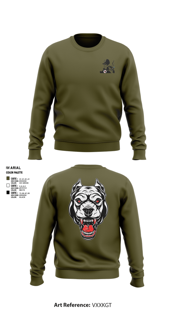 Crew Neck Sweatshirt, Oscar Golf Charlie Tango, Army, Teamtime, Team time, sublimation, custom sports apparel, team uniforms, spirit wear, spiritwear, sports uniforms, custom shirts, team store, custom team store, fundraiser sports, apparel fundraiser