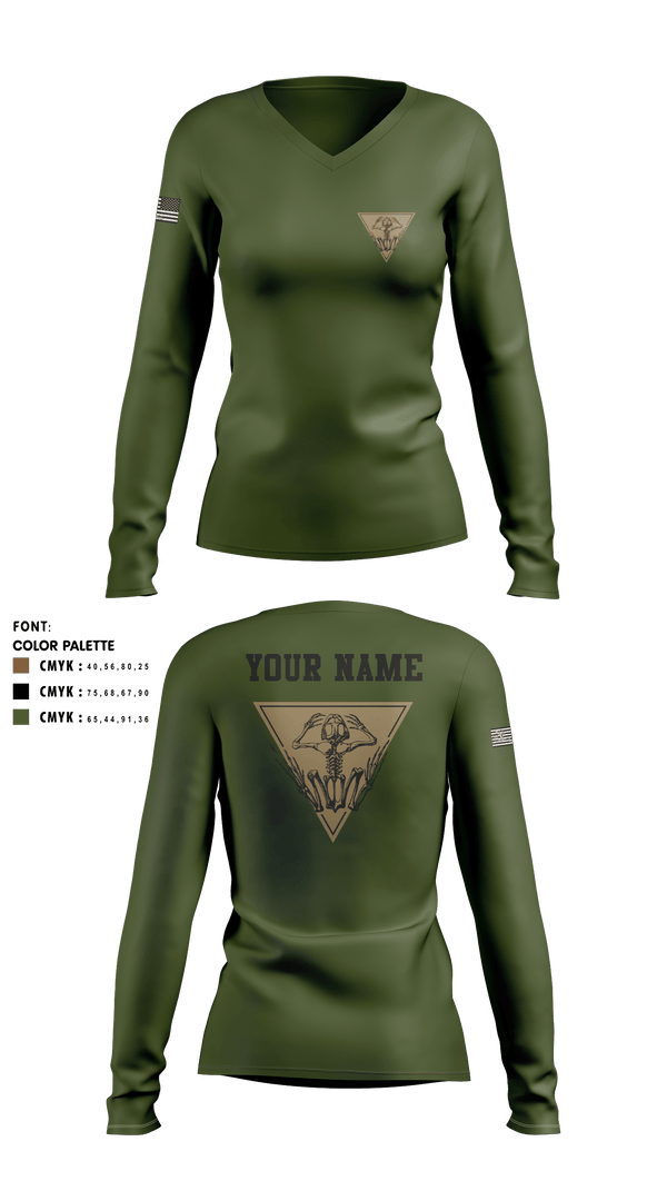 Women's Long Sleeve Vneck Shirt, Ghost Frogs, Golf, Teamtime, Team time, sublimation, custom sports apparel, team uniforms, spirit wear, spiritwear, sports uniforms, custom shirts, team store, custom team store, fundraiser sports, apparel fundraiser