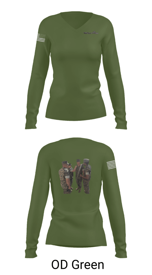 Women's Long Sleeve Vneck Shirt, 11Th MAR REG, Marines, Teamtime, Team time, sublimation, custom sports apparel, team uniforms, spirit wear, spiritwear, sports uniforms, custom shirts, team store, custom team store, fundraiser sports, apparel fundraiser