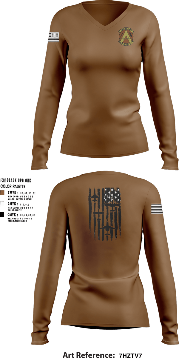 Women's Long Sleeve Vneck Shirt, 340th Flying Training Group, Air Force, Teamtime, Team time, sublimation, custom sports apparel, team uniforms, spirit wear, spiritwear, sports uniforms, custom shirts, team store, custom team store, fundraiser sports, apparel fundraiser