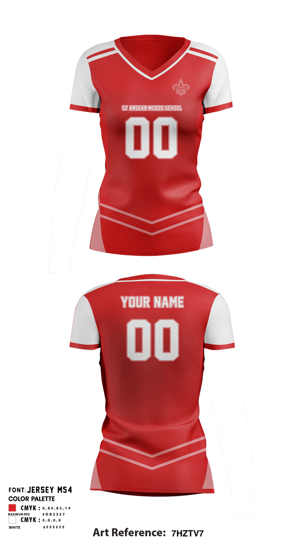 Women's Short Sleeve Vneck Shirt, St Ansgar Middle School Volleyball, Women's Volleyball, Teamtime, Team time, sublimation, custom sports apparel, team uniforms, spirit wear, spiritwear, sports uniforms, custom shirts, team store, custom team store, fundraiser sports, apparel fundraiser