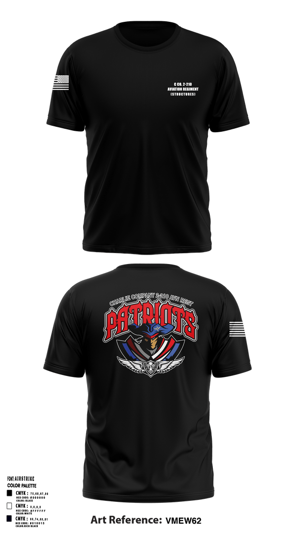 Old School Cotton Feel Shirt, C Co. 2-210 Aviation Regiment (Structures), , Teamtime, Team time, sublimation, custom sports apparel, team uniforms, spirit wear, spiritwear, sports uniforms, custom shirts, team store, custom team store, fundraiser sports, apparel fundraiser