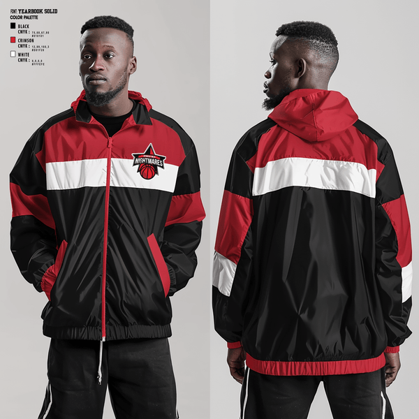Windbreaker, Springfield nightmares, Men's Basketball, Teamtime, Team time, sublimation, custom sports apparel, team uniforms, spirit wear, spiritwear, sports uniforms, custom shirts, team store, custom team store, fundraiser sports, apparel fundraiser