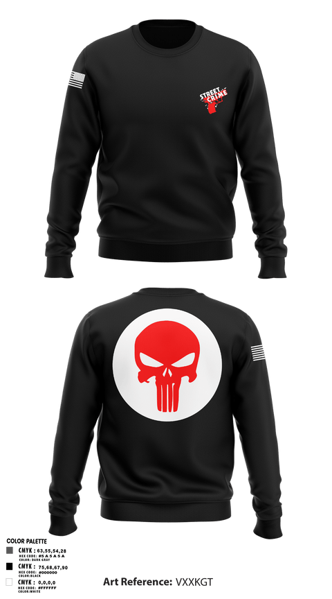 Crew Neck Sweatshirt, Street Crimes, Police, Teamtime, Team time, sublimation, custom sports apparel, team uniforms, spirit wear, spiritwear, sports uniforms, custom shirts, team store, custom team store, fundraiser sports, apparel fundraiser