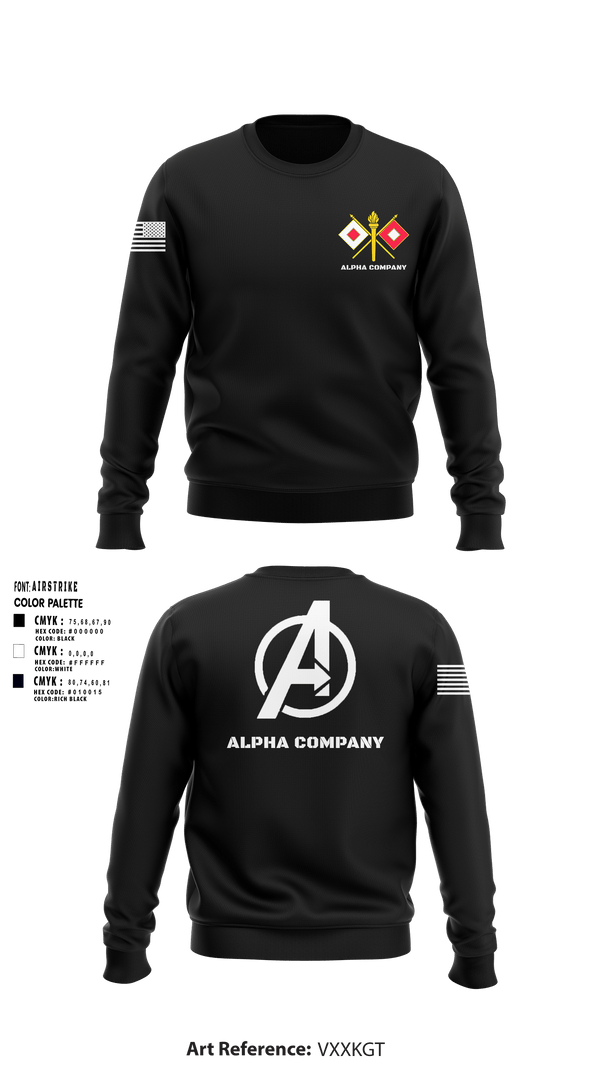 Crew Neck Sweatshirt, Alpha Company, Army, Teamtime, Team time, sublimation, custom sports apparel, team uniforms, spirit wear, spiritwear, sports uniforms, custom shirts, team store, custom team store, fundraiser sports, apparel fundraiser