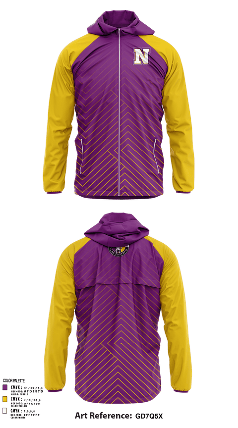 Windbreaker, Norwalk Girls Flag Football, Football, Teamtime, Team time, sublimation, custom sports apparel, team uniforms, spirit wear, spiritwear, sports uniforms, custom shirts, team store, custom team store, fundraiser sports, apparel fundraiser