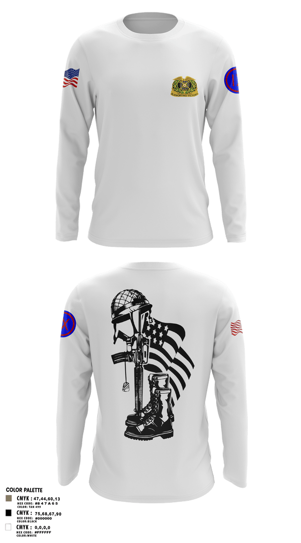 Long Sleeve Performance Shirt, 962D QUARTERMASTER COMPANY (MORTUARY AFFAIRS), Army, Teamtime, Team time, sublimation, custom sports apparel, team uniforms, spirit wear, spiritwear, sports uniforms, custom shirts, team store, custom team store, fundraiser sports, apparel fundraiser