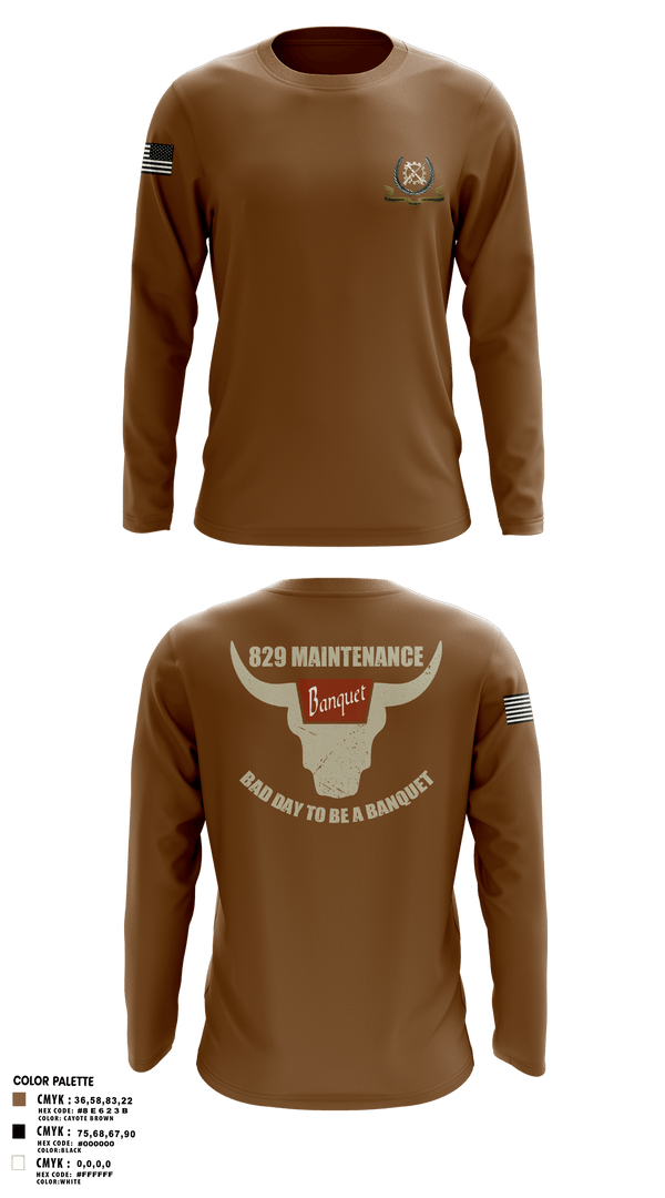Long Sleeve Performance Shirt, 829 maintenance, National Guard, Teamtime, Team time, sublimation, custom sports apparel, team uniforms, spirit wear, spiritwear, sports uniforms, custom shirts, team store, custom team store, fundraiser sports, apparel fundraiser