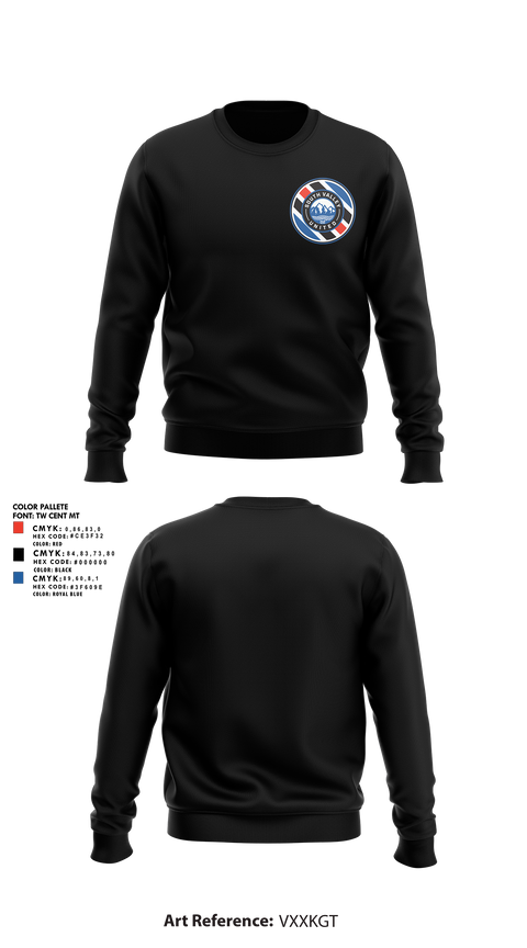 Crew Neck Sweatshirt, South Valley United, Men's Soccer, Teamtime, Team time, sublimation, custom sports apparel, team uniforms, spirit wear, spiritwear, sports uniforms, custom shirts, team store, custom team store, fundraiser sports, apparel fundraiser