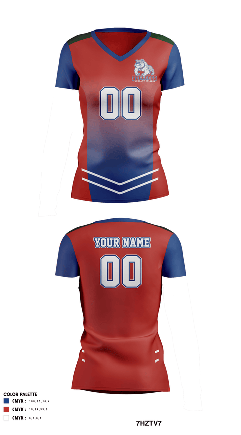 Women's Short Sleeve Vneck Shirt, Tougaloo College Volleyball, Women's Volleyball, Teamtime, Team time, sublimation, custom sports apparel, team uniforms, spirit wear, spiritwear, sports uniforms, custom shirts, team store, custom team store, fundraiser sports, apparel fundraiser