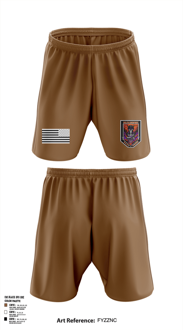 Athletic Shorts With Pockets, Delta Co, 2-13th AVN REGT_CADRE, Army, Teamtime, Team time, sublimation, custom sports apparel, team uniforms, spirit wear, spiritwear, sports uniforms, custom shirts, team store, custom team store, fundraiser sports, apparel fundraiser