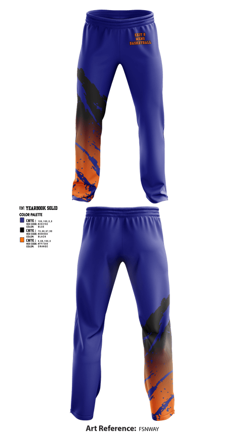 Sweatpants, Exit 8, Men's Basketball, Teamtime, Team time, sublimation, custom sports apparel, team uniforms, spirit wear, spiritwear, sports uniforms, custom shirts, team store, custom team store, fundraiser sports, apparel fundraiser