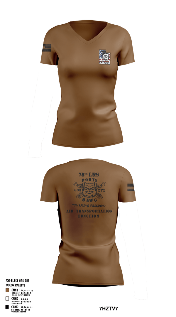 Women's Short Sleeve Vneck Shirt, 75 LRS, Air Force, Teamtime, Team time, sublimation, custom sports apparel, team uniforms, spirit wear, spiritwear, sports uniforms, custom shirts, team store, custom team store, fundraiser sports, apparel fundraiser